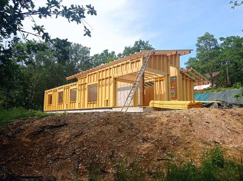 Architecture écologique bois - Occitanie chantier